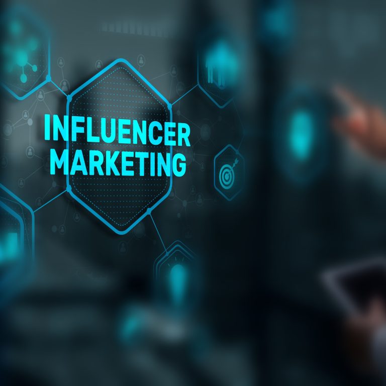 Influencer marketing concept. Business Internet concept.